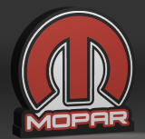 MOPAR Red LED light box – custom 3D printed – Lit Layer Creations